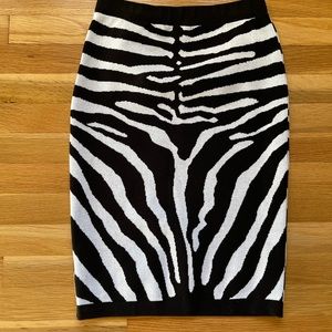 Zebra sweater skirt